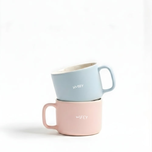 Couples Quote - Stoneware Breeze Mug 450ml Set of 2