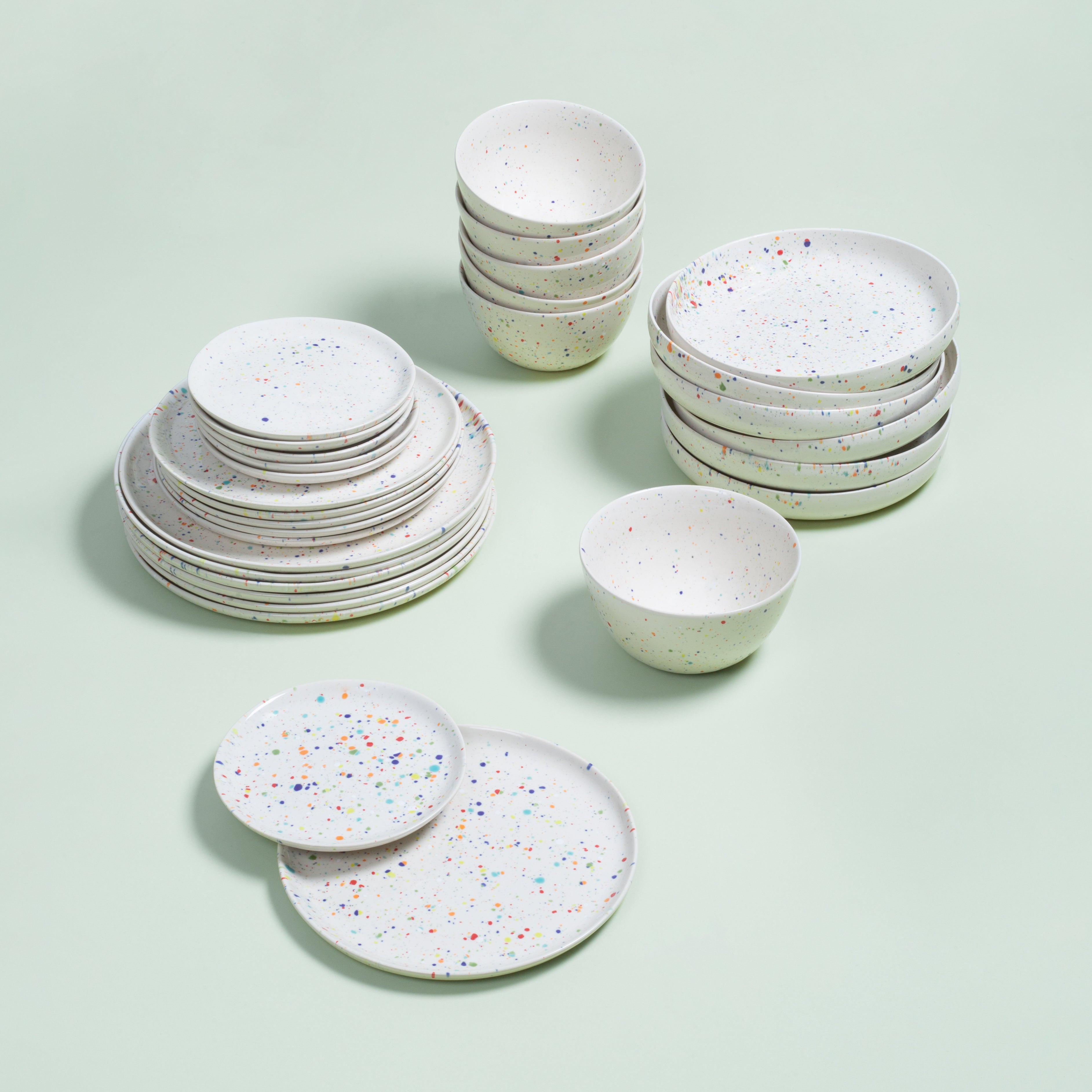 New Party Stoneware Set 30 Pieces White