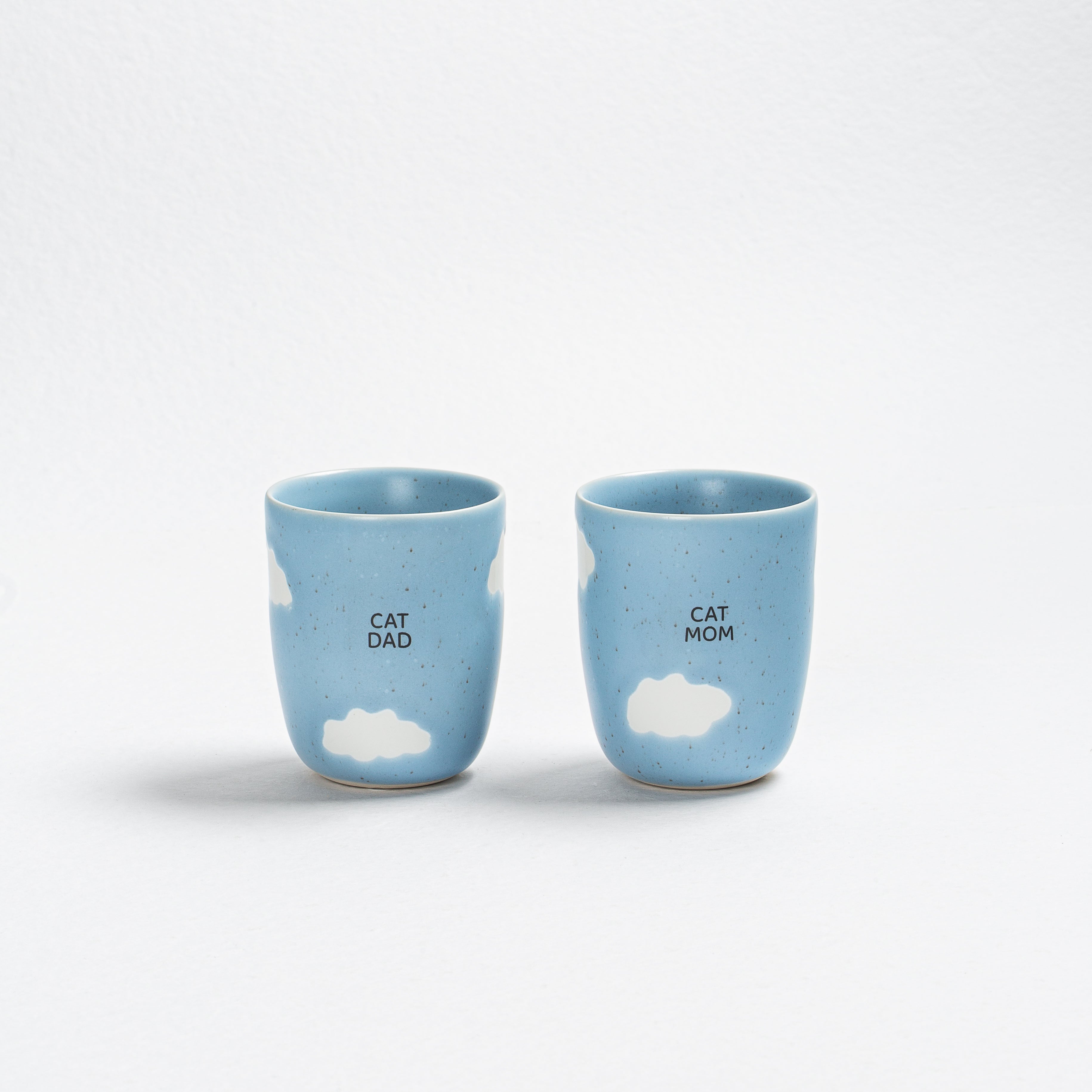 Cloud Medium Cup 220ml Cat Mom & Dad 2 Pieces Set - Egg Back Home