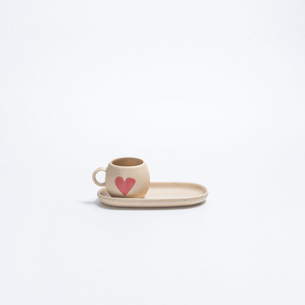 Cozy Hearts Coffee For Two Stoneware Limited Edition
