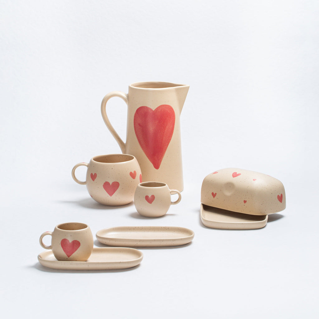 Cozy Hearts Stoneware Mini Tray Limited Edition