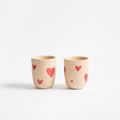Cozy Hearts Stoneware Medium Cup 220ml 2 Pieces Set
