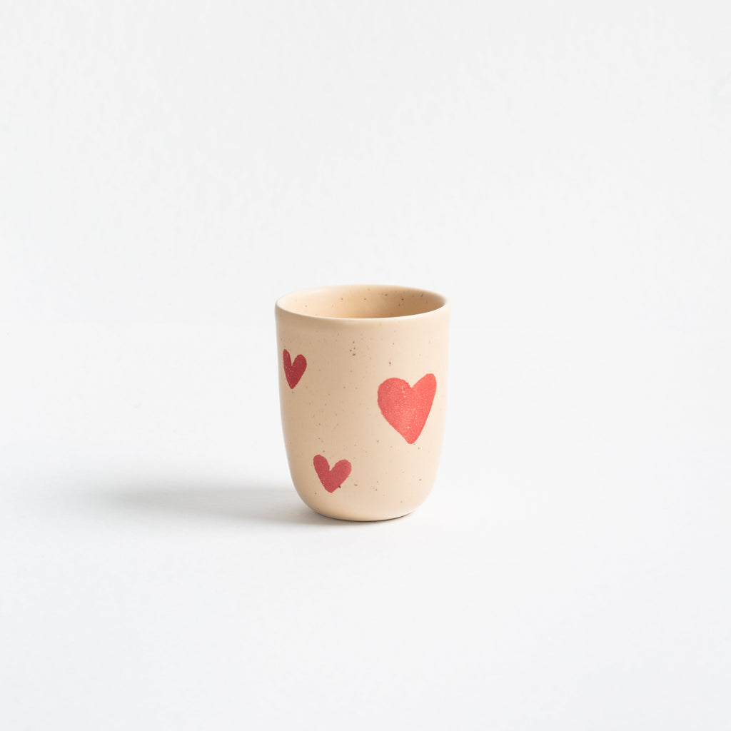 Cozy Hearts Stoneware Medium Cup 220ml 2 Pieces Set