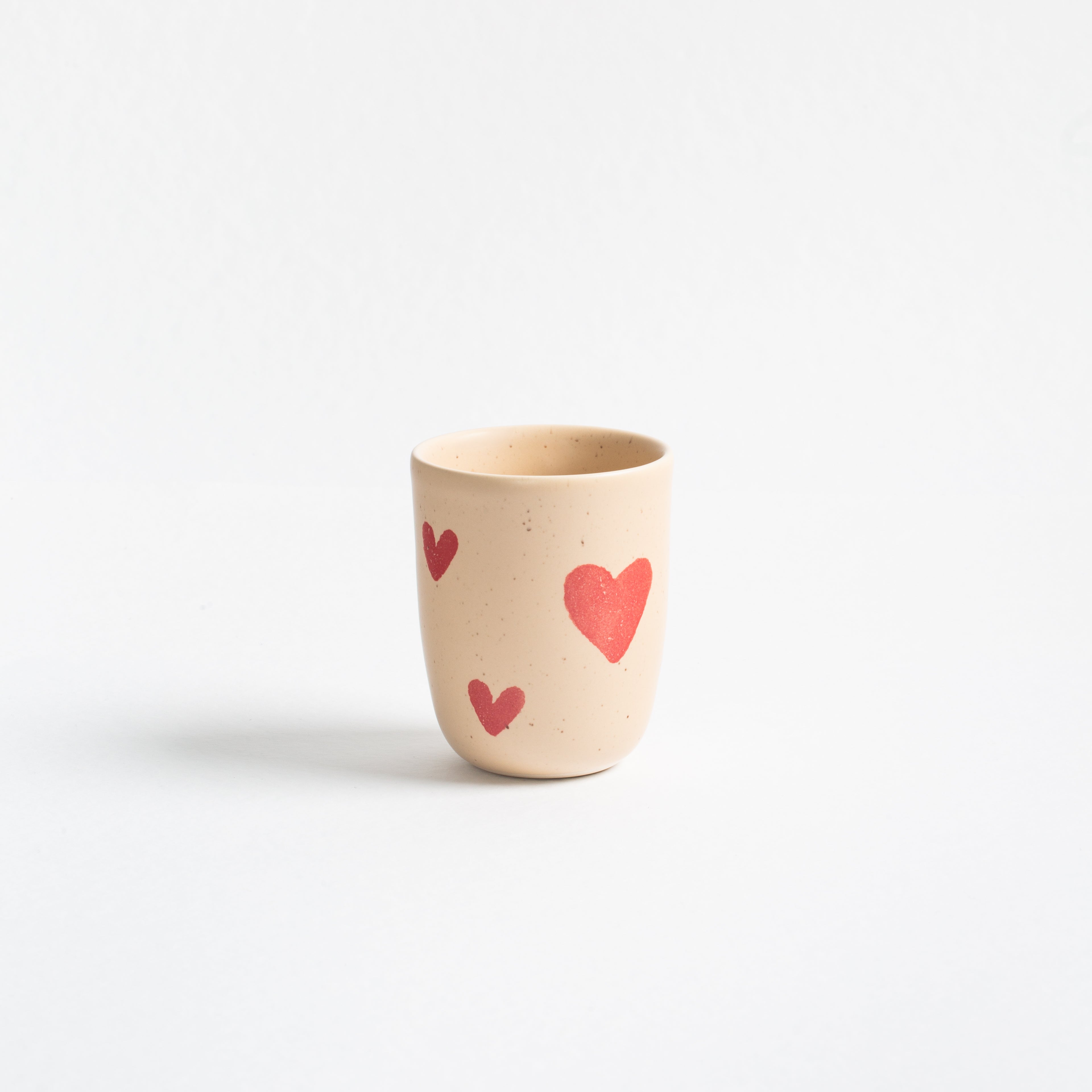 Cozy Hearts Stoneware Medium Cup 220ml 2 Pieces Set