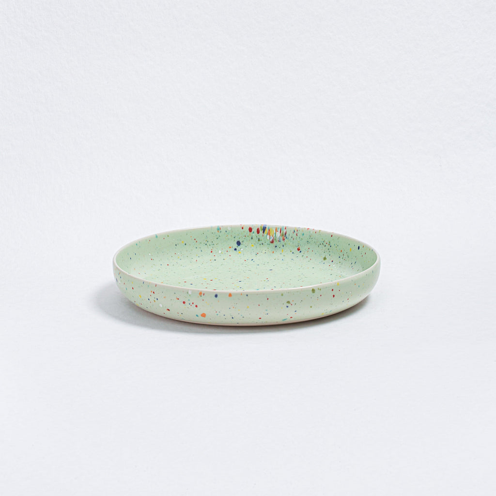 New Party Low Pasta Plate 23cm Green - Egg Back Home