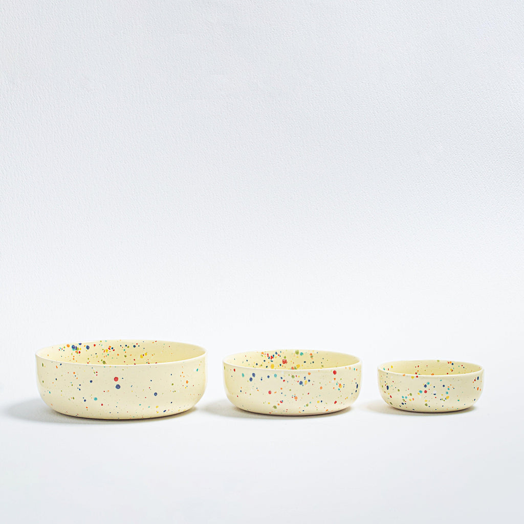New Party Bowl Trilogy Set 3 pieces Yellow - Egg Back Home