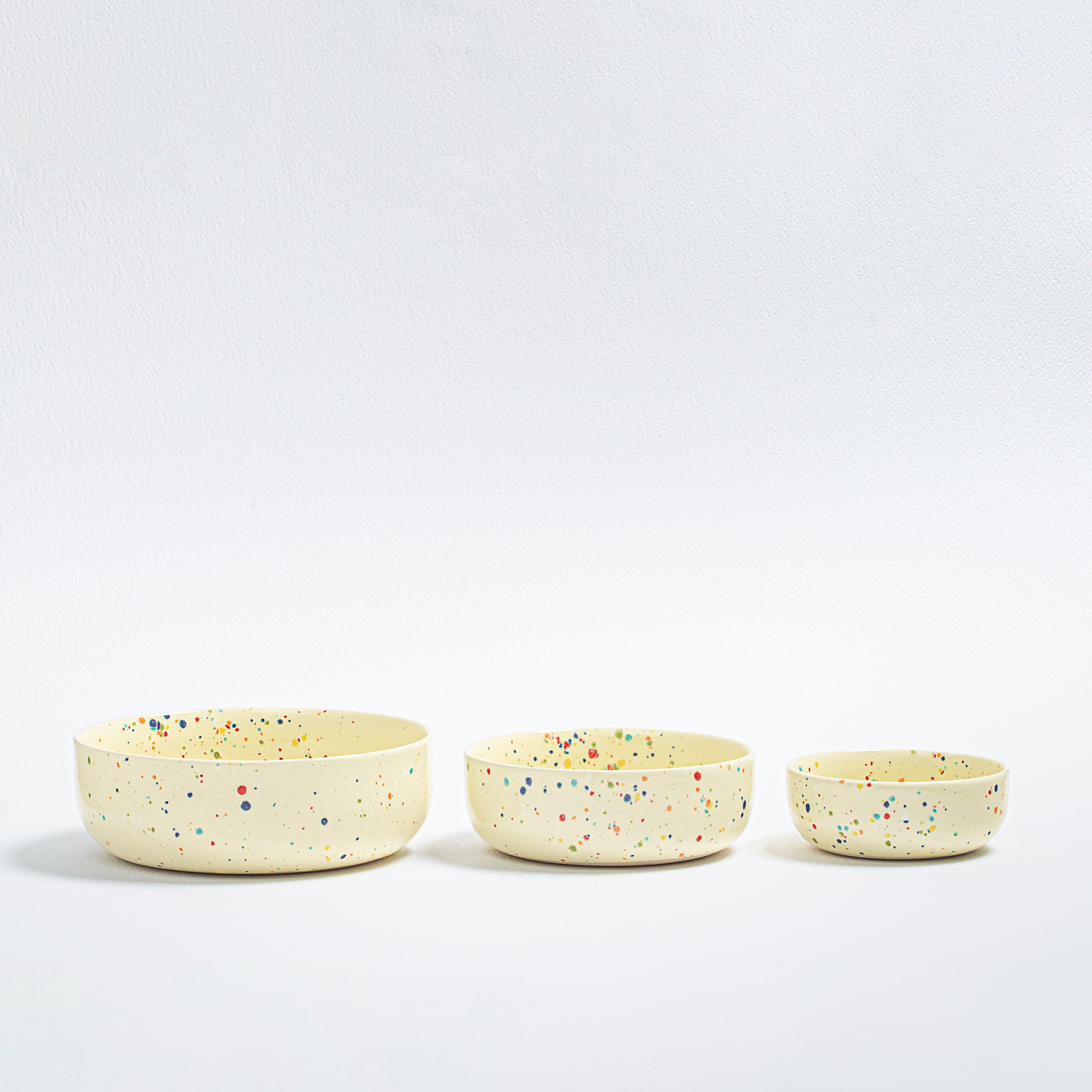 New Party Bowl Trilogy Set 3 pieces Yellow - Egg Back Home