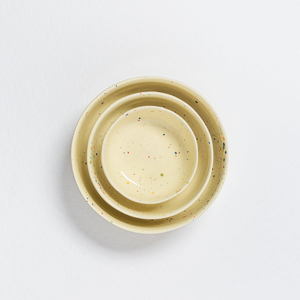 New Party Bowl Trilogy Set 3 pieces Yellow - Egg Back Home