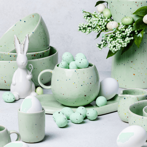 New Party Ball Mug 500ml Green - Egg Back Home