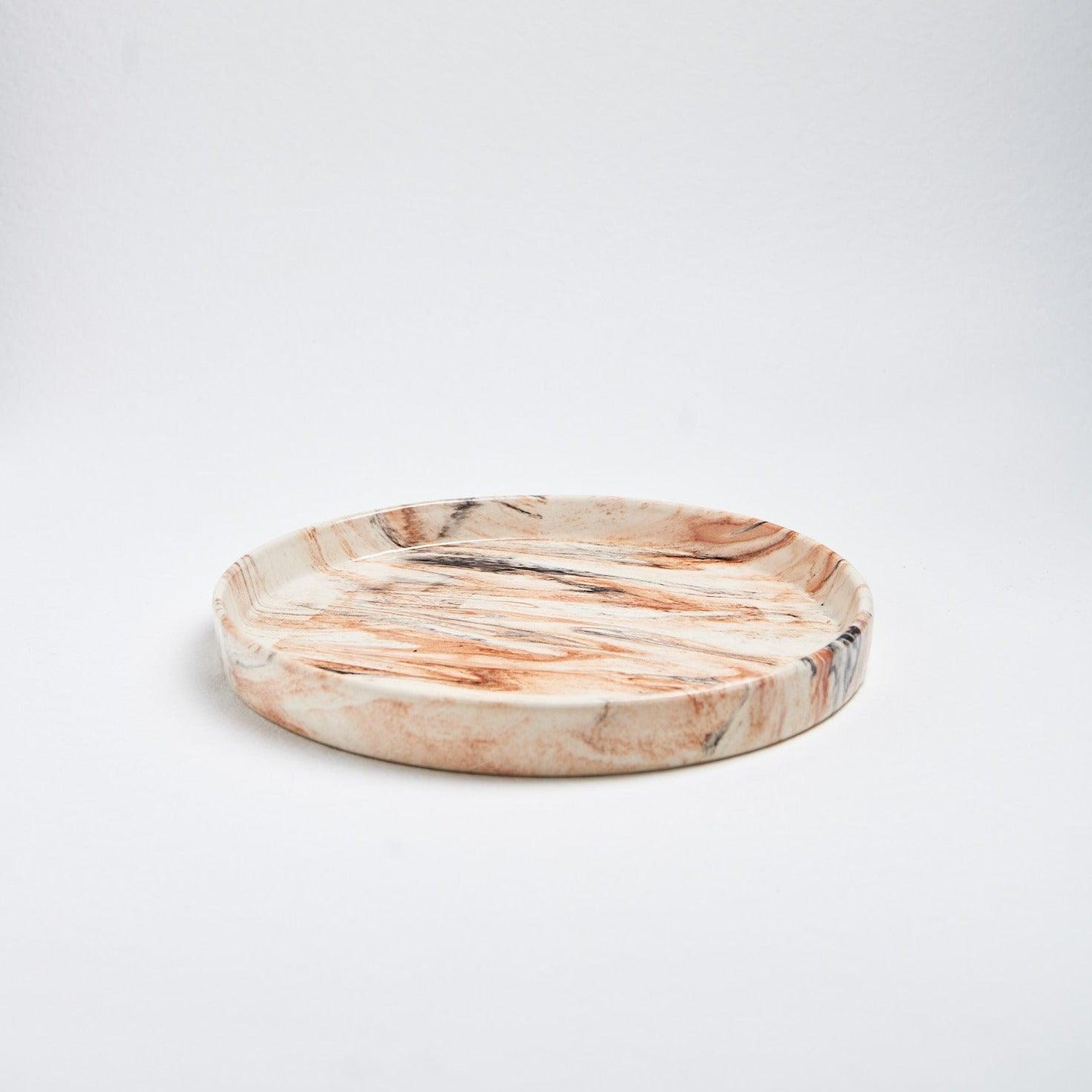 Marble Round Tray 28cm - Egg Back Home