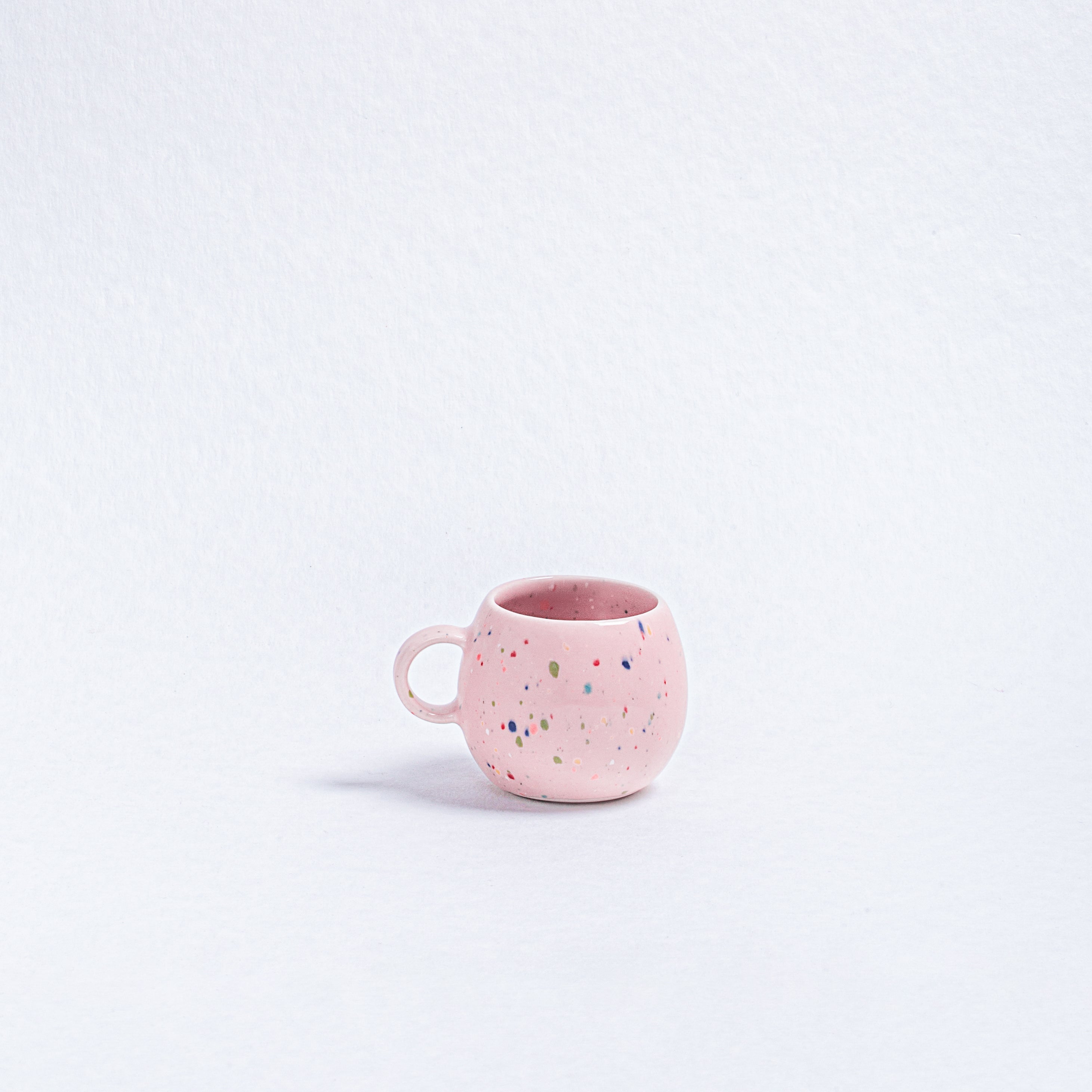 New Party Set 2 Espresso Mug + 2 Mini Tray - Pink - Egg Back Home