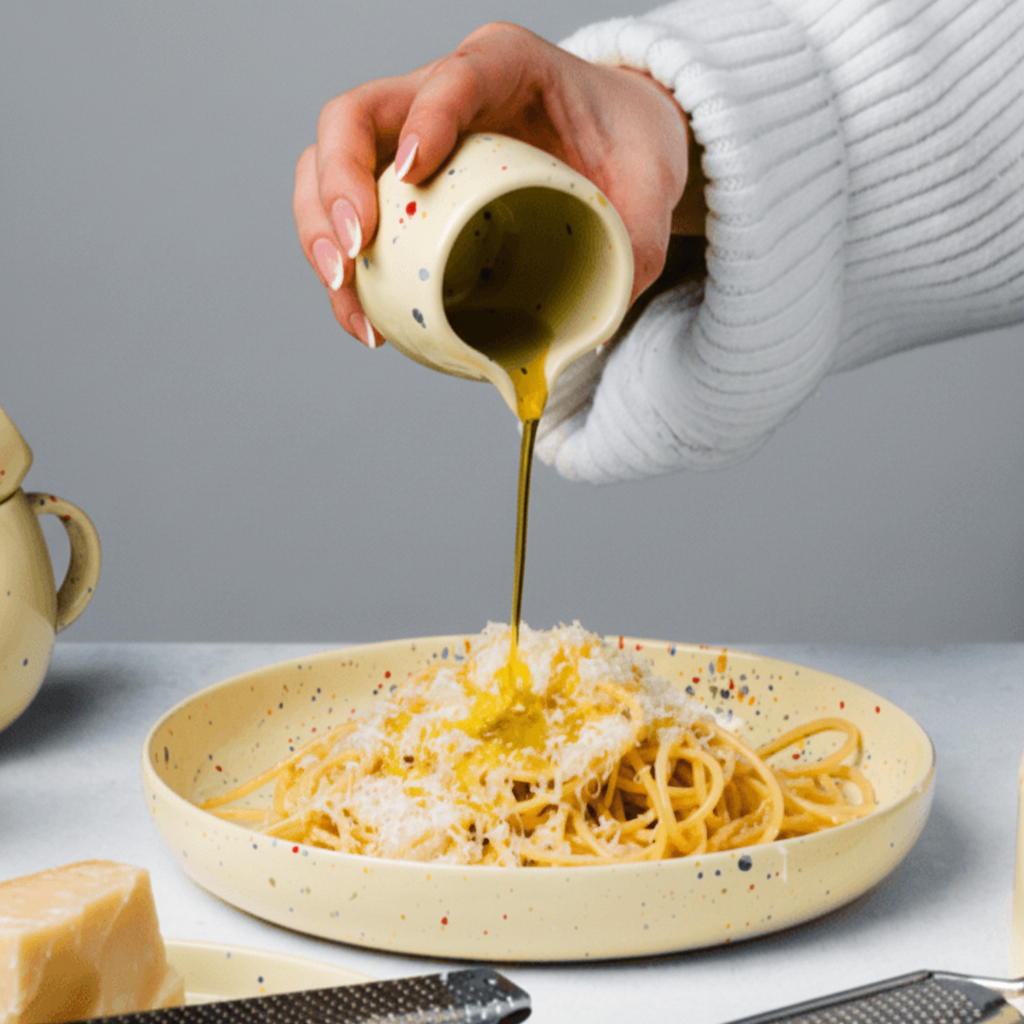 New Party Low Pasta Plate 23cm Yellow
